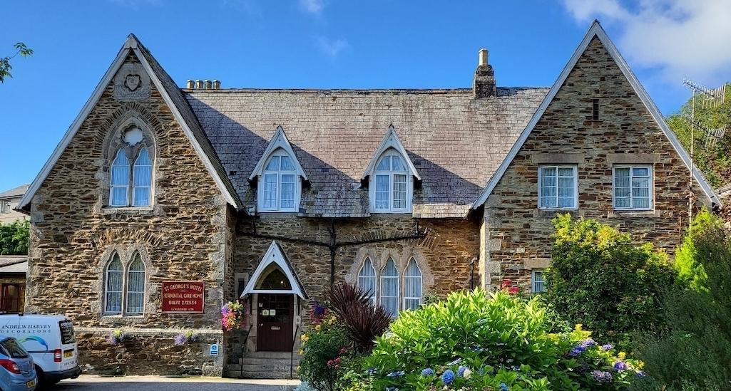 Front view of St George's Hotel Residential Care Home in Truro, Cornwall